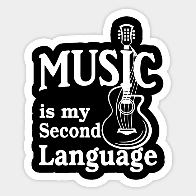 Music is my second language Sticker by pickledpossums